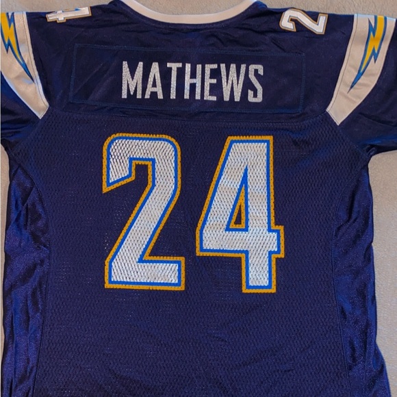 Women’s NFL Chargers Blue and White Short Sleeve jersey - Picture 5 of 5